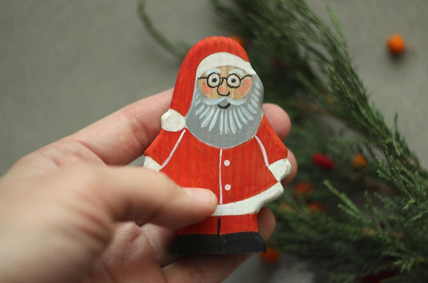 Wooden Santa Gnome