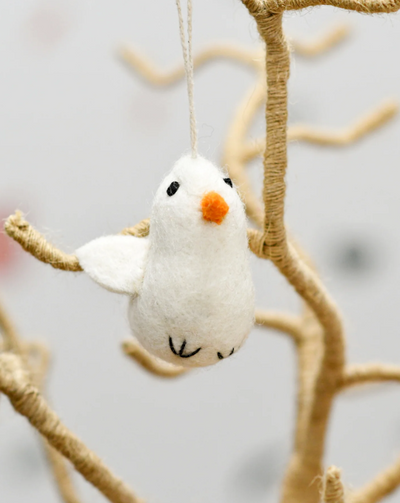 Sale Felt White Chick Ornament