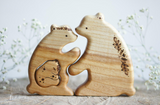 Wooden bear family announcement puzzle by Tiny Fox Hole (view 2) · view 2