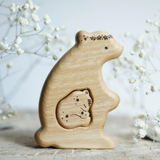 Wooden Bear Announcement Puzzle, a wooden new-baby keepsake by Tiny Fox Hole (view 3) · view 3