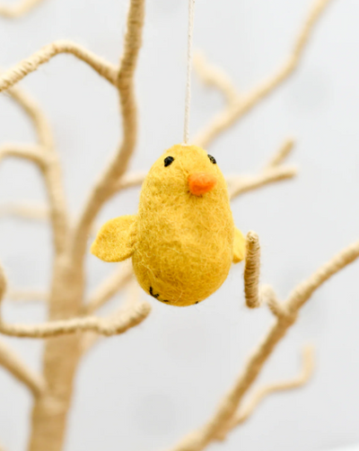 Pre-Order Felt Yellow Chick Ornament (Ships in late January)