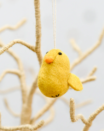 Pre-Order Felt Yellow Chick Ornament (Ships in late January)